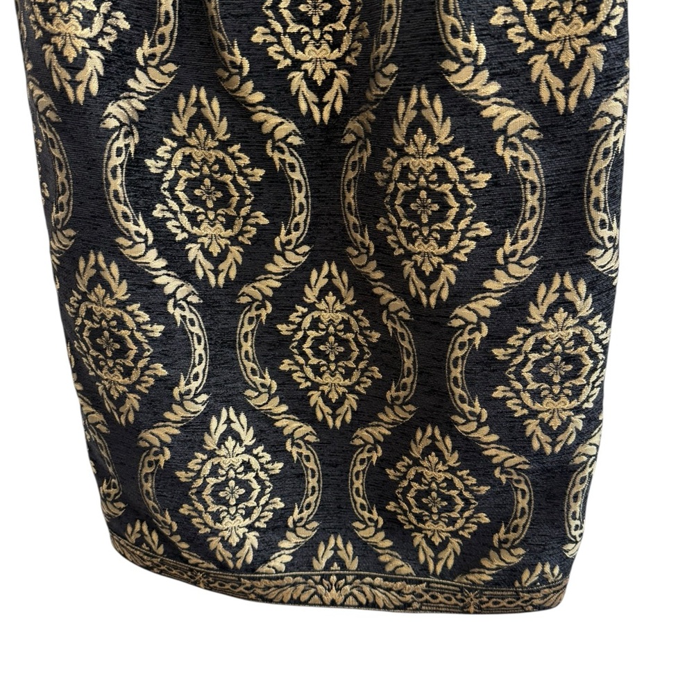 Tadashi Shoji Cindy dress sleeveless, beautiful, gold, black jacquard. Size 10 - Picture 6 of 6